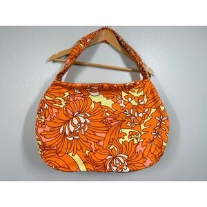 Amy Butler Shoulder Bag Women's Rowan Sweet Life Orange Floral Hobo Retro Canvas